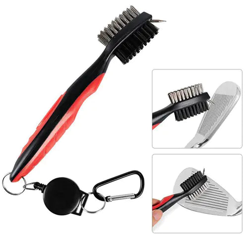 Golf Club Brush - 2-Sided Groove Cleaner Kit