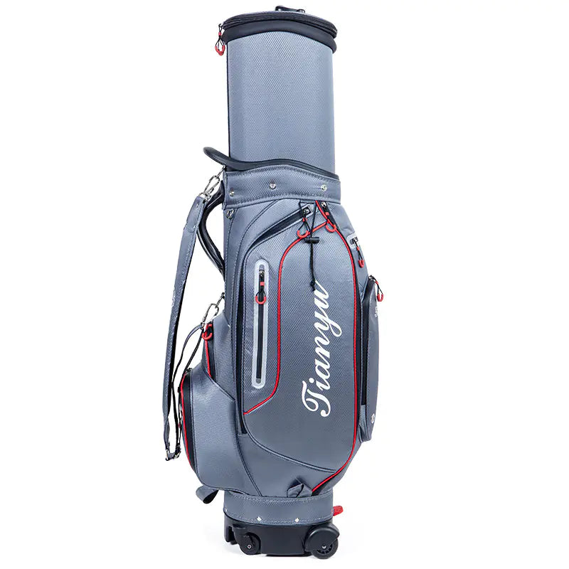 Golf Travel Bag with 4-Wheel Design and Dual Cap Holder